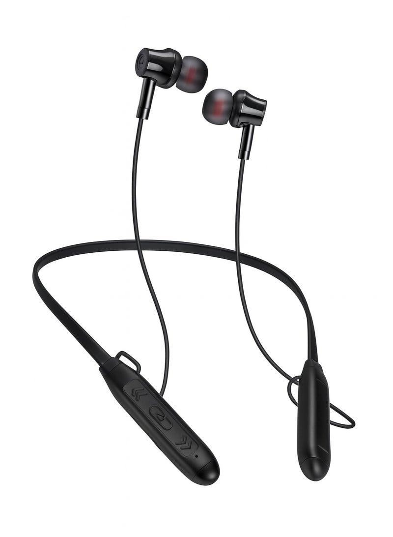 YD-24 Magnetic Sports Bluetooth Headphones with HiFi Technology –  Active Noise Cancellation – Type-C Port – Black - Image 1