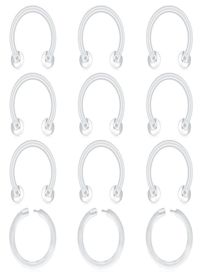 MODRSA Clear Septum Ring 16g - hidden, Acrylic Septum Spacer