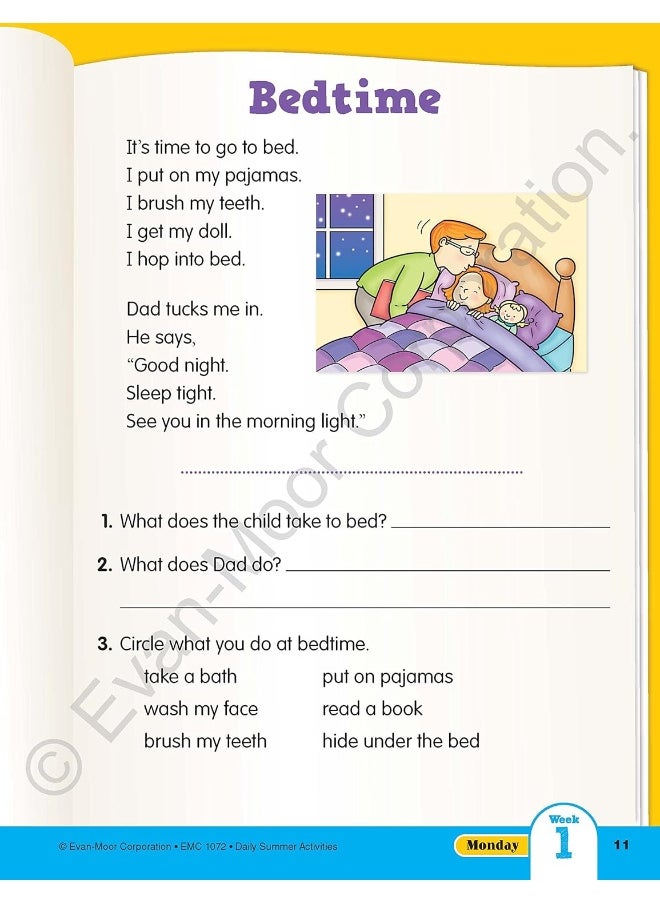 Daily Summer Activities: Between 1st Grade and 2nd: Moving from 1st Grade to 2nd Grade, Grades 1-2