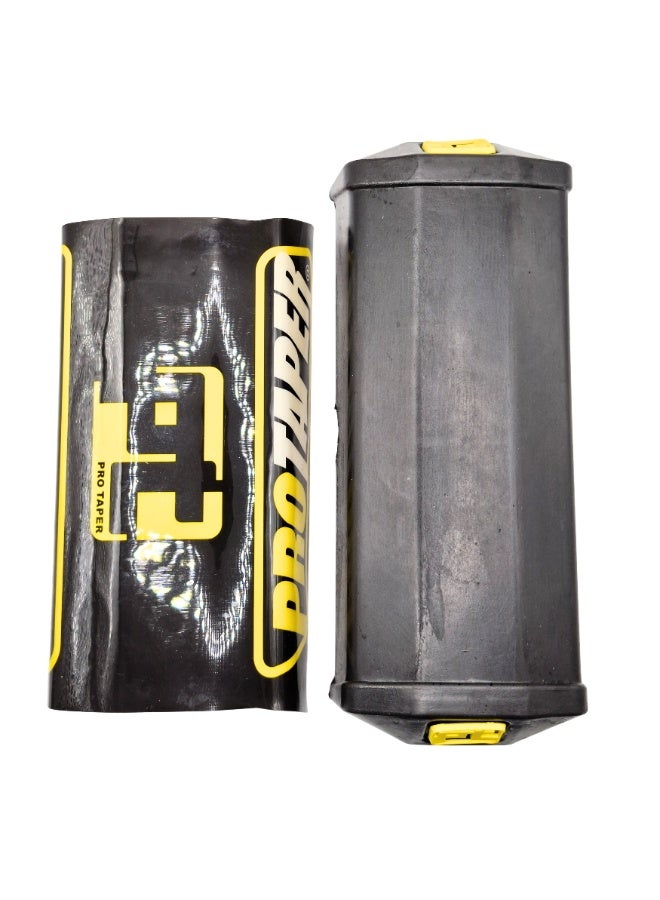 برو تابس وسادة مقود دراجة موتوكروس لقضيب المقود مع حماية فوم وأشرطة فيلكرو مقاس عالمي أسود - Image 4