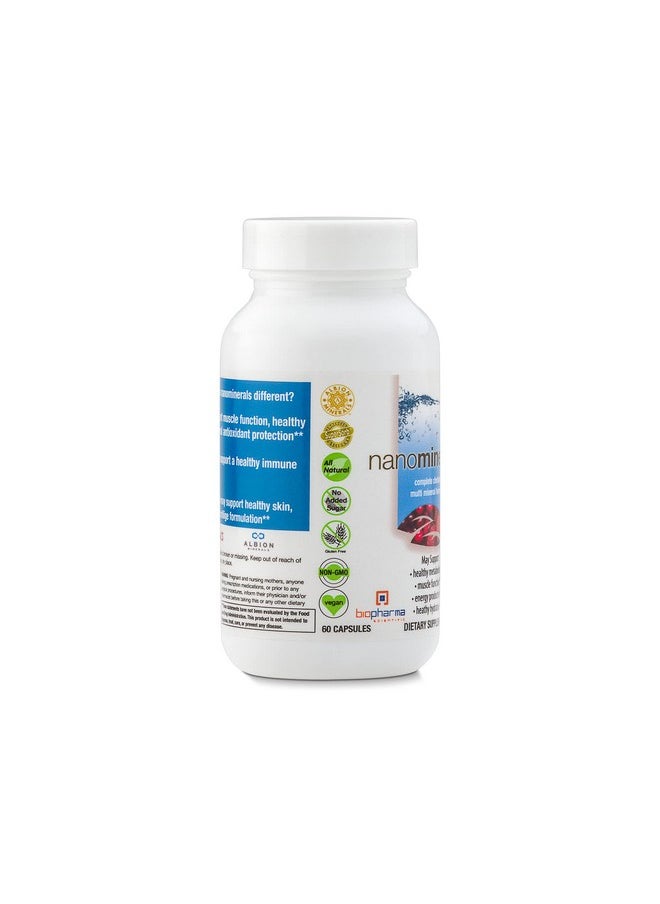Biopharma Scientific - Nanominerals Complete Chelated Multimineral Capsules ; 30 Servings ; Calcium Iron Magnesium Zinc Potassium Manganese Chromium Copper - Image 1
