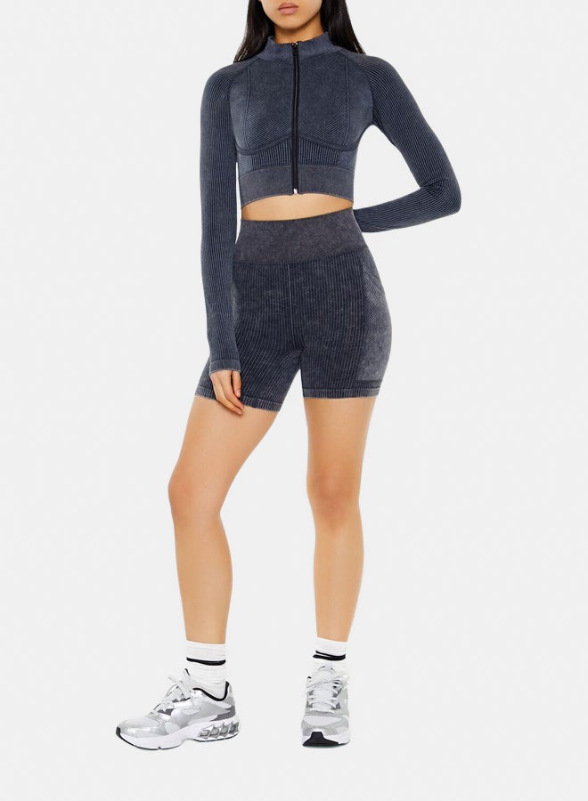 FOREVER 21 Active Seamless Ribbed Biker Shorts - Image 1