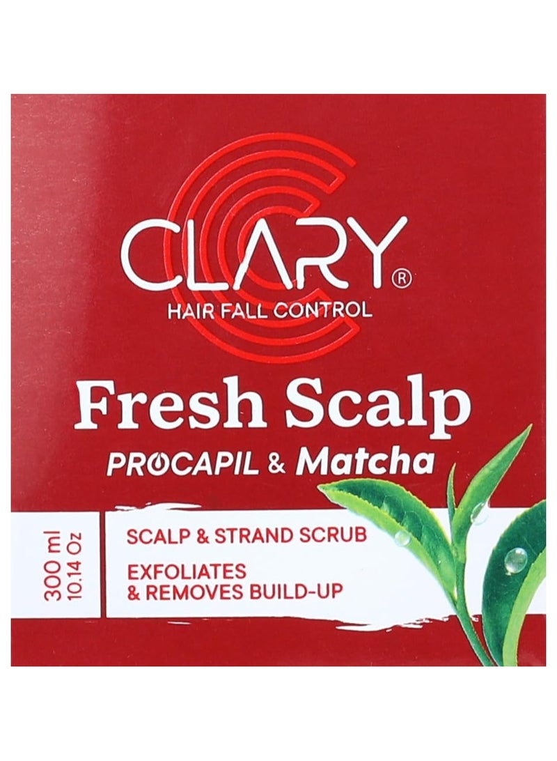 كلاري مقشر فروة الرأس المنعش من كلاري - مع بروكابيل وماتشا - 300 مل - علاج لفروة الرأس وتقشيرها والتحكم في تساقط الشعر - Image 2