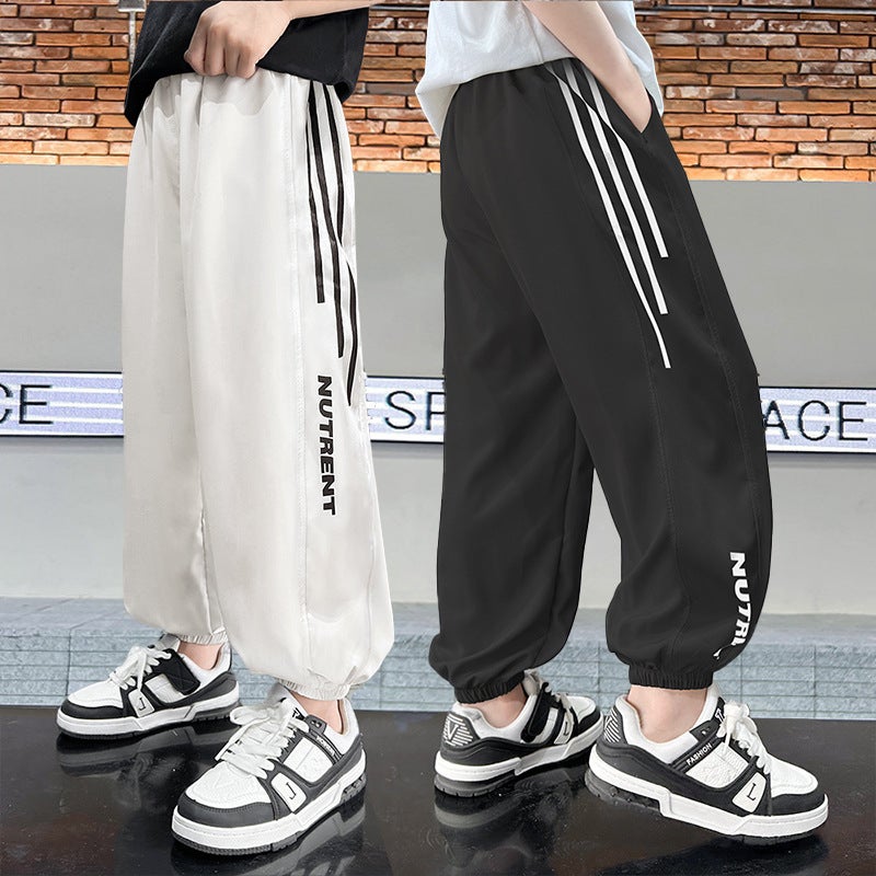 Summer Thin Children'S Boys Ice Silk Pants Quick-Drying Sports Trousers Summer Anti-Mosquito Pants - Image 3