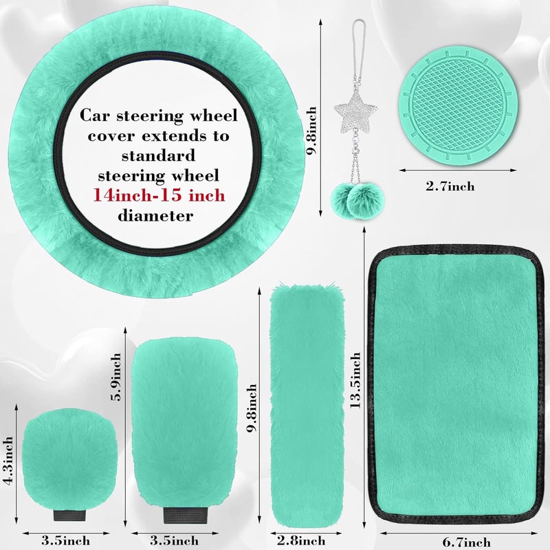 JINGSEN 17-Piece Car Seat Cover Set in Mint Green - Image 2