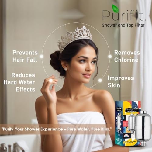 Purifit Shower & Tap Filter for Hard Water | Tap Filter Water Softener for Bathroom | Hard Water Filter | Reduces Hair Fall, Dry Skin & Chlorine - Image 3