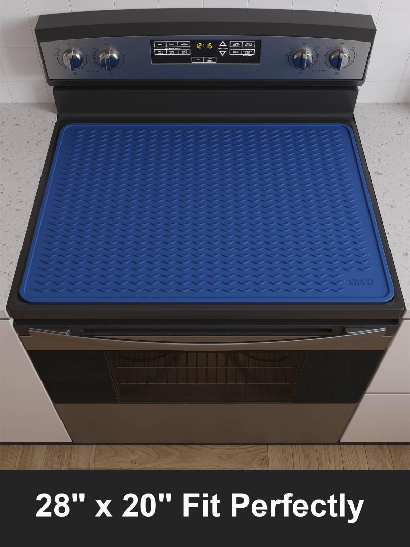 XiFEO Stove Top Covers for Electric Stove, Food Grade Heavy Duty Silicone Glass Stove Top Cover Protector, Induction Cooktop Protector, Heat Resistant Range Ceramic Stove Top Covers Mat, Oven Cover - Image 3