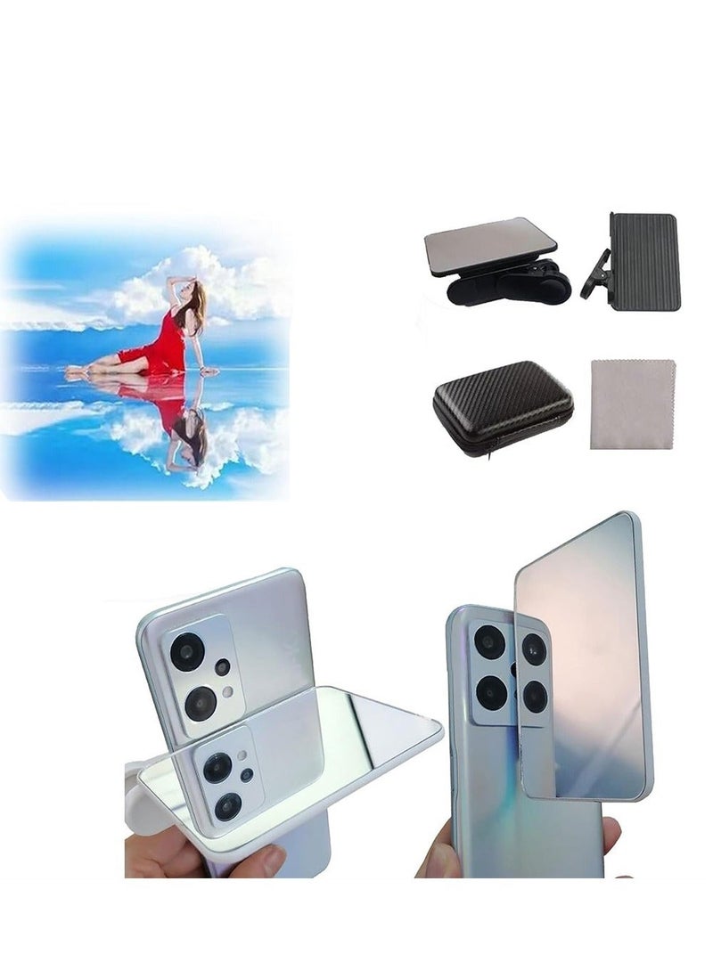 Y&D Mobile Phone Camera Mirror Reflection Clip Kit Selfie Reflector Shooting Supplies Suitable for Travel  - Image 1