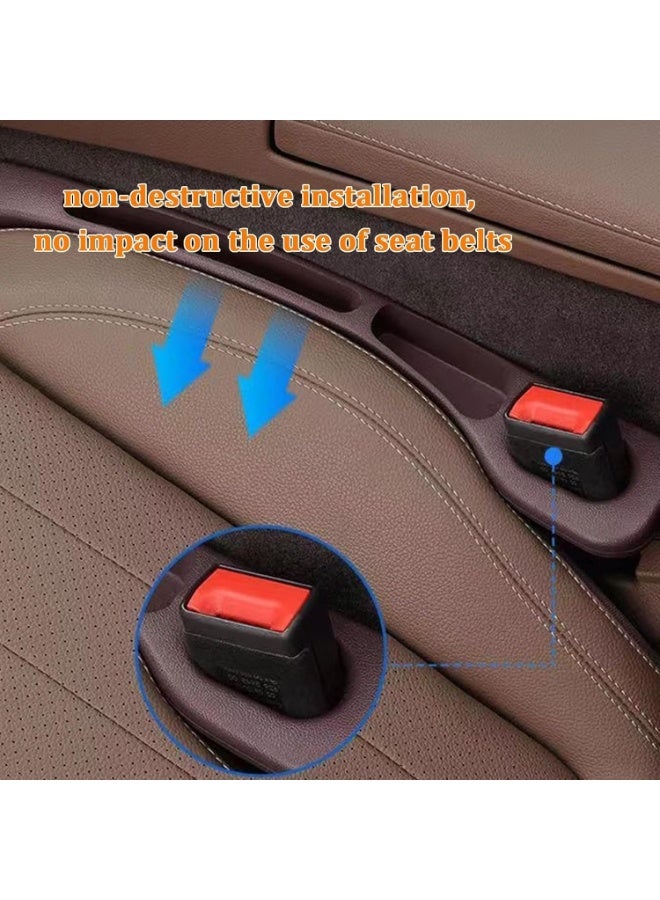 Car Seat Gap Plug Filler Universal for Car SUV Truck Interior Accessories Seat Gap Organizer Blocker with Storage Slot Black Pack of 2 - Image 4
