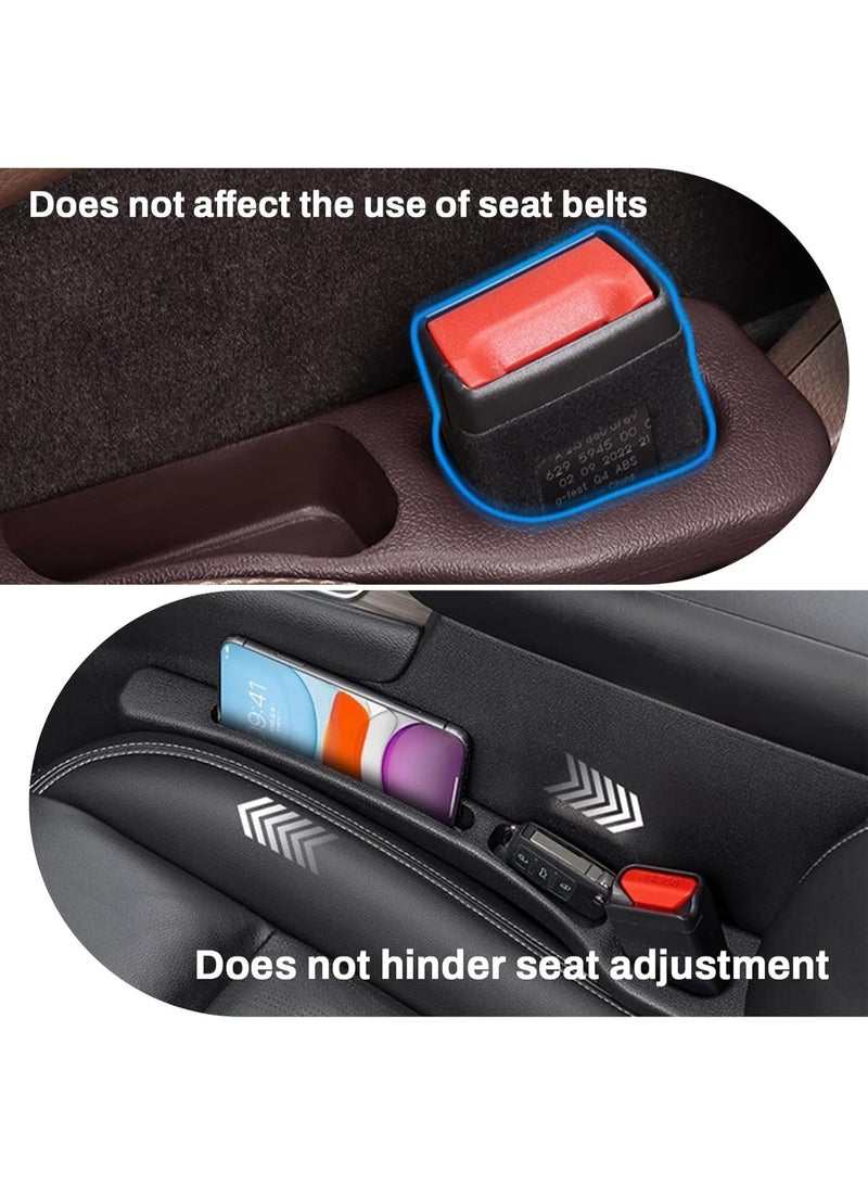 Car Seat Gap Plug Filler Universal for Car SUV Truck Interior Accessories Seat Gap Organizer Blocker with Storage Slot Black Pack of 2 - Image 5