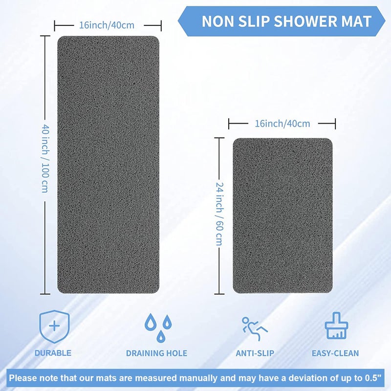 Hargiis Non Slip Bathtub Mat,Anti Slip Shower Mat,Fast Drying Bath Tub Mats,Foot Scrubber Mat,Anti Slip Mat for Tub,Floor,Bathroom,Home,Kitchen,Hotel - Image 2