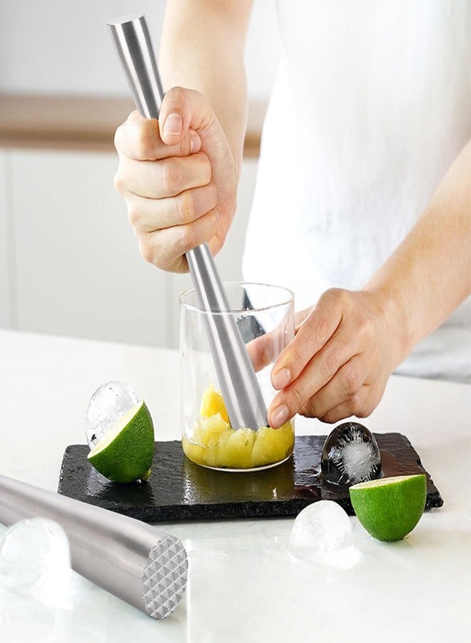 LoveBB 2 Pcs 10" Muddler for Cocktails, 304 Stainless Steel Drink Muddlers Bar Accessories Tools for Old Fashioned Cocktail, Mojito, Fruit Drinks, Lemonade - Image 5