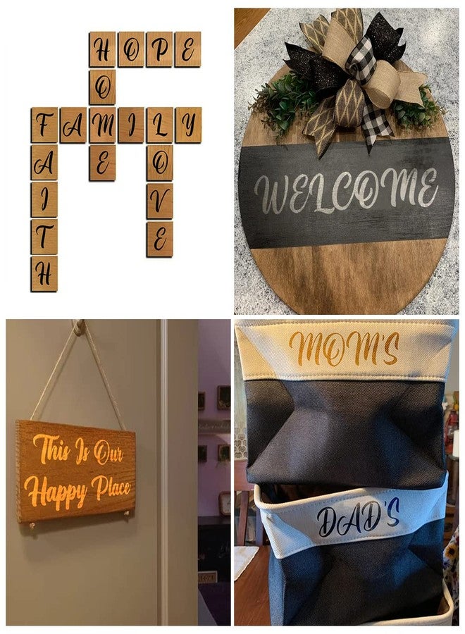 REOLAN 1.5 Inch Alphabet Letter Stencils for Painting - 70 Pack Letter and Number Stencil Templates with Signs for Painting on Wood, Reusable Alphabet Letters Stencils for Chalkboard Wood Signs & Wall Art - Image 2