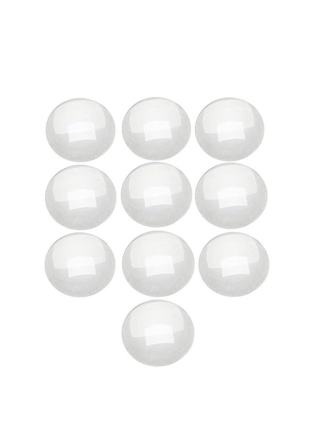 Dophee Glass Cabochons Dome Tiles 10Pcs 25Mm Thickness 6.2Mm Clear Round Flat Back Dome Cabochons Set For Diy Craft Photo Charms Cameo Pendants Rings Necklace And Jewelry Making  - Image 1