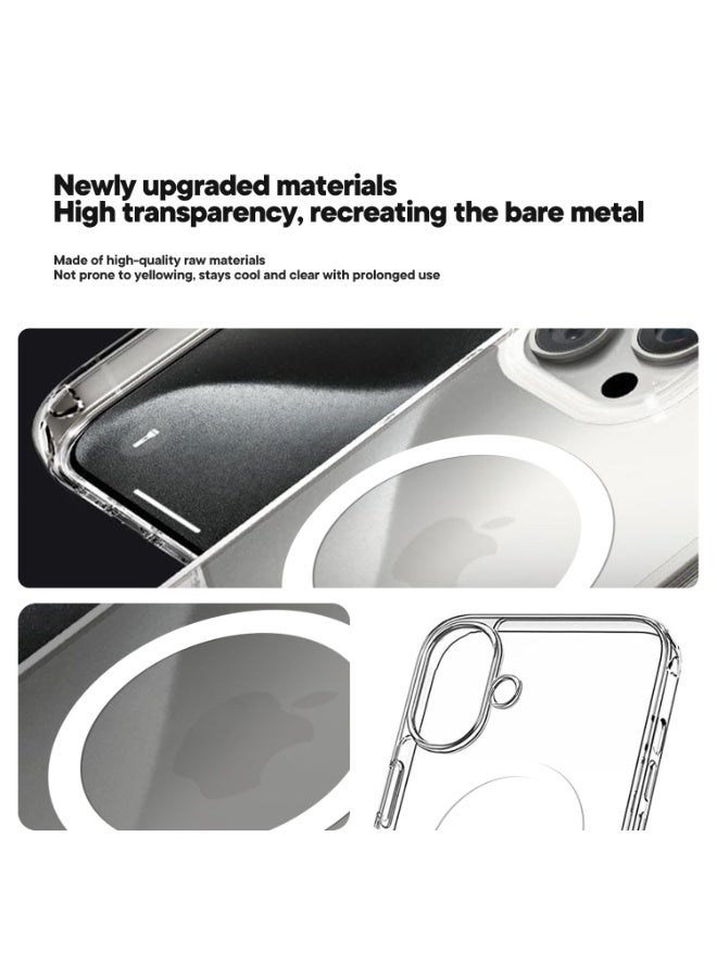 TEXEEM Clear Case for iPhone 16 – Slim Transparent Protective TPU Cover with Shock Absorption & MagSafe Wireless Charging Compatibility - Image 5