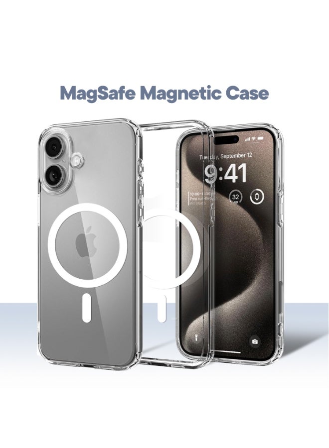 TEXEEM Clear Case for iPhone 16 – Slim Transparent Protective TPU Cover with Shock Absorption & MagSafe Wireless Charging Compatibility - Image 2