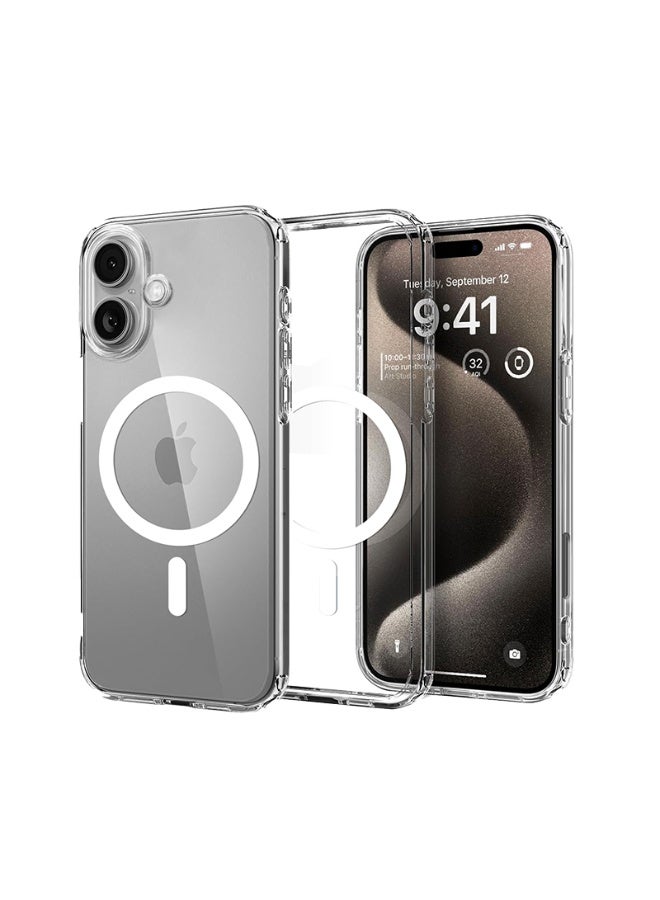 TEXEEM Clear Case for iPhone 16 – Slim Transparent Protective TPU Cover with Shock Absorption & MagSafe Wireless Charging Compatibility - Image 1
