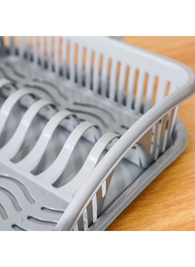 DANUBE HOME Danube Home Qlux Elegance Dish Drainer 45.5X30.5X7.5Cm | Polypropylene Dish Rack | Dish Drainer For Kitchen Sink Home Dining - Grey  - Image 2