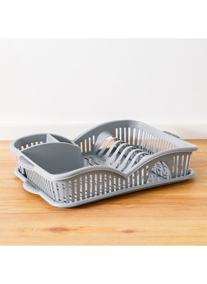 DANUBE HOME Danube Home Qlux Elegance Dish Drainer 45.5X30.5X7.5Cm | Polypropylene Dish Rack | Dish Drainer For Kitchen Sink Home Dining - Grey  - Image 1