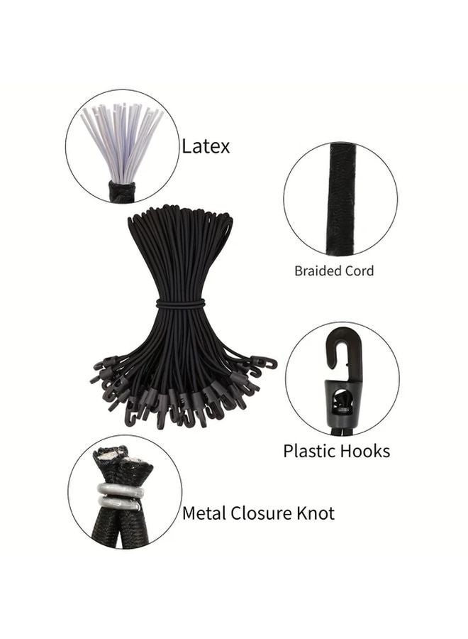 25pcs Heavy Duty Hook Extenders With Stretchable Elastic Ropes For Tarp Tensioners Camping Trailer Pool Covers Style 1 - Image 4
