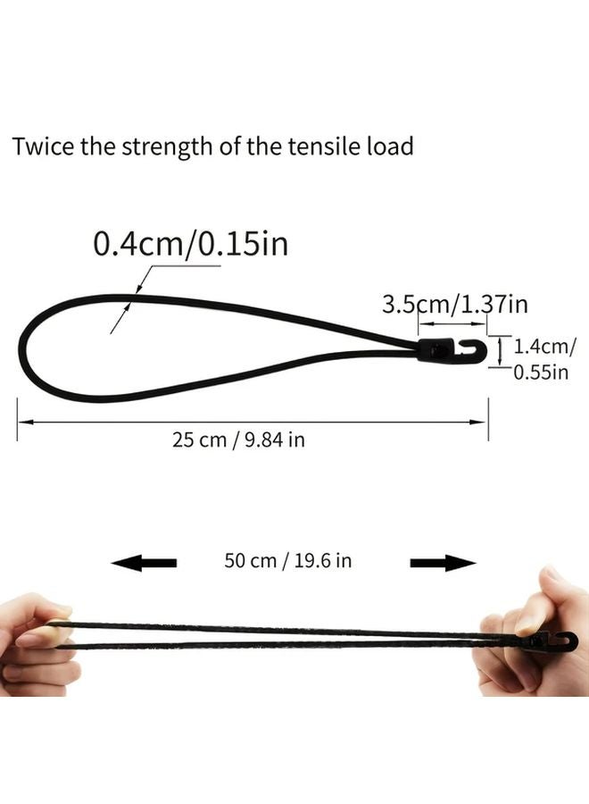 25pcs Heavy Duty Hook Extenders With Stretchable Elastic Ropes For Tarp Tensioners Camping Trailer Pool Covers Style 1 - Image 2