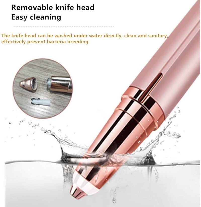 Spaceshoop Flawless Brows Eyebrow Hair Remover Trimmer Eplitor Razor for Women, Lipstick-Sized Eye brow Epilator,Facial Hair Shaver For Good Finishing - Image 4