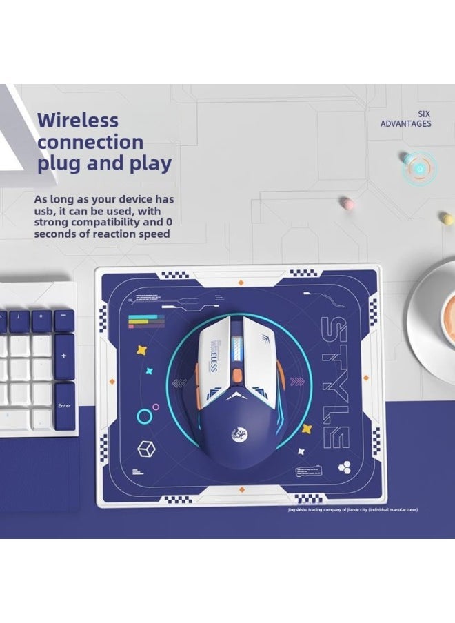 Wireless Bluetooth Mouse Rechargeable Silent Office Girls Home E-sports Game Notebook Suitable For Xiaomi And Huawei-Specifications:"sakura Pink" Silent Wireless Mouse ♡ Comes With Mouse Pad + DIY Stickers - Official Standard - Image 3