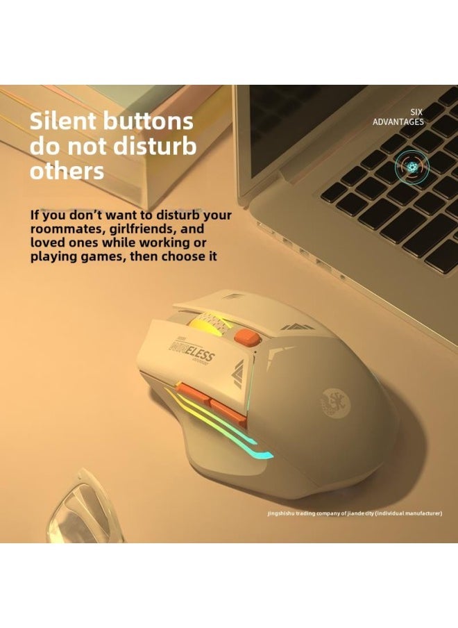 Wireless Bluetooth Mouse Rechargeable Silent Office Girls Home E-sports Game Notebook Suitable For Xiaomi And Huawei-Specifications:"sakura Pink" Silent Wireless Mouse ♡ Comes With Mouse Pad + DIY Stickers - Official Standard - Image 2