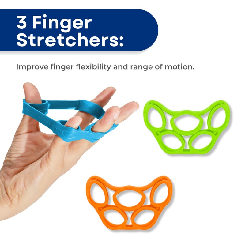 RMS Hand Grip Strengthener, Finger Exerciser, Grip Strength Trainer 6 Pieces Kit for Finger, Wrist, Carpal Tunnel, Arthritis Pain Relief. Stress Relief - Occupational Equipment for Disabled - Image 3