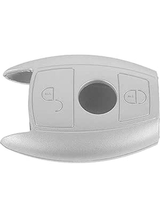 Silicone Car Key Fob Protective Cover Holder Case Silver Color - Image 1