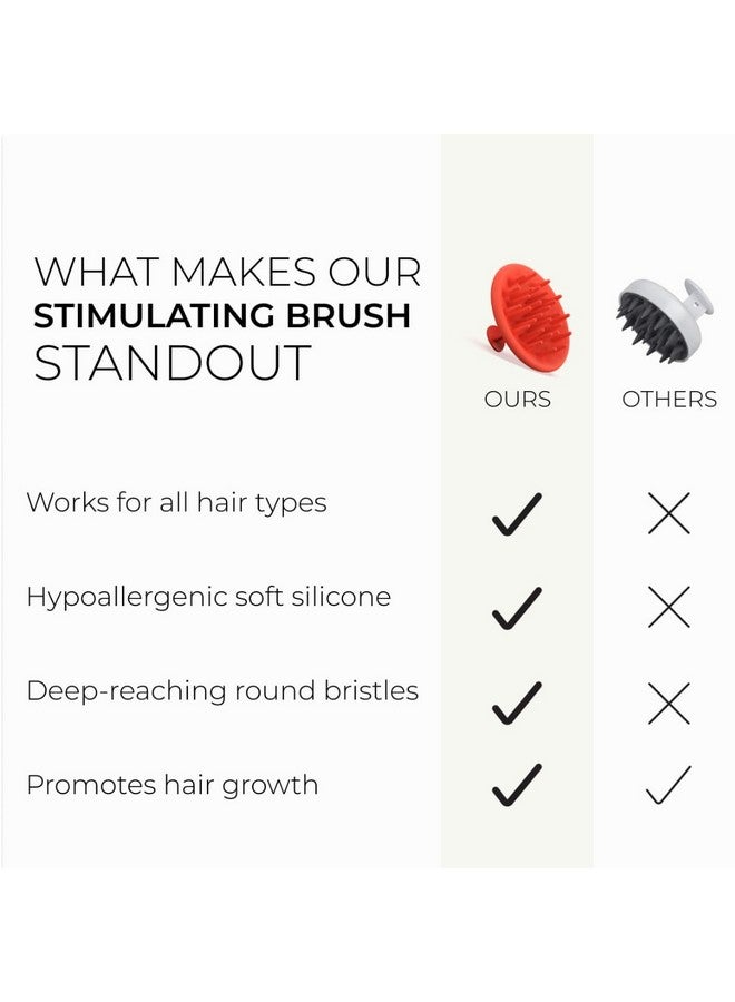 DS LABORATORIES DS Labs Revitalizing Scalp Brush - Silicone Shampoo Massager for a Cleaner, Fresher, Feeling Scalp, Lifts Build Up & Boosts Lather, Ergonomic, Water Resistant, for All Hair Types - Image 4