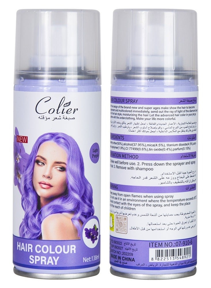White Temporary Hair Dye Spray 138 ml Light Mauve 138 ml