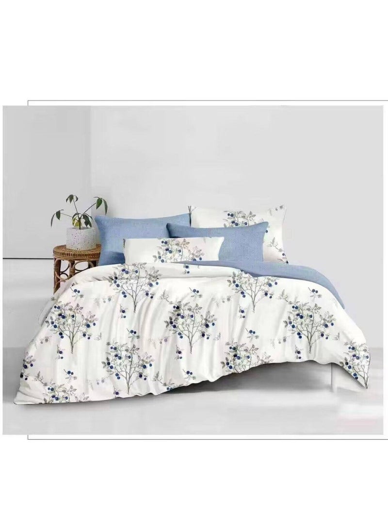 Generic King size comforter set duvet insert 6 pieces set, 1 fixed duvet, 1 bed sheet, 4 pillow cover, size 220*240 soft comforter com72 