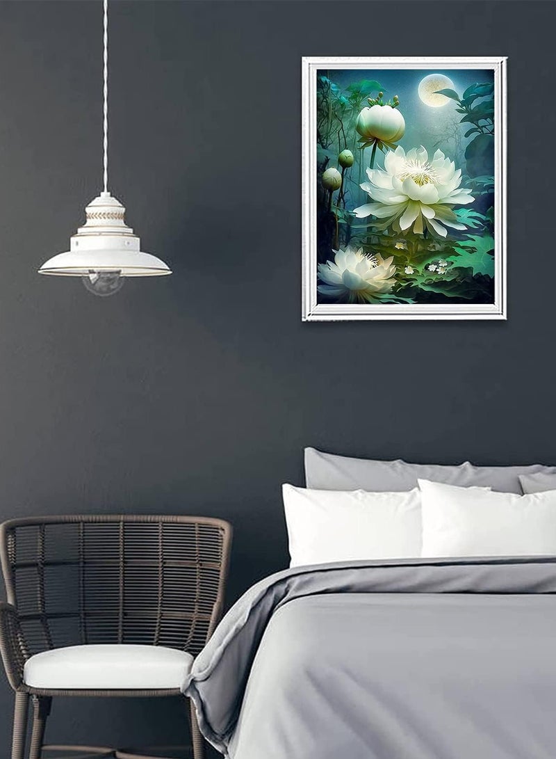 Excefore 5D Diamond Painting, 5D Flower Diamond Painting Art Kits for Adults Beginner, DIY Full Drill Embroidery Cross Stitch Crystal Rhinestone Paintings Pictures for Home Wall Decor 12 X 16 Inch - Image 4