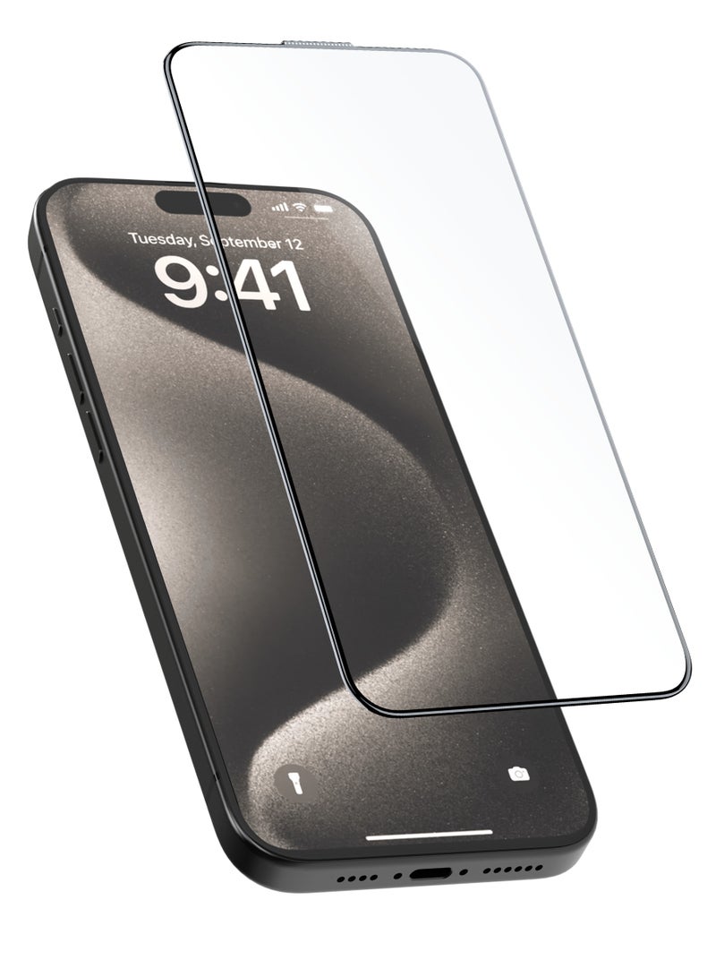 froog iPhone 15 Pro Vista HD Glass Screen Protector /Anti Fingerprint/ Water Resistant / Scratch Resistant / Tempered Glass - Clear - Image 1