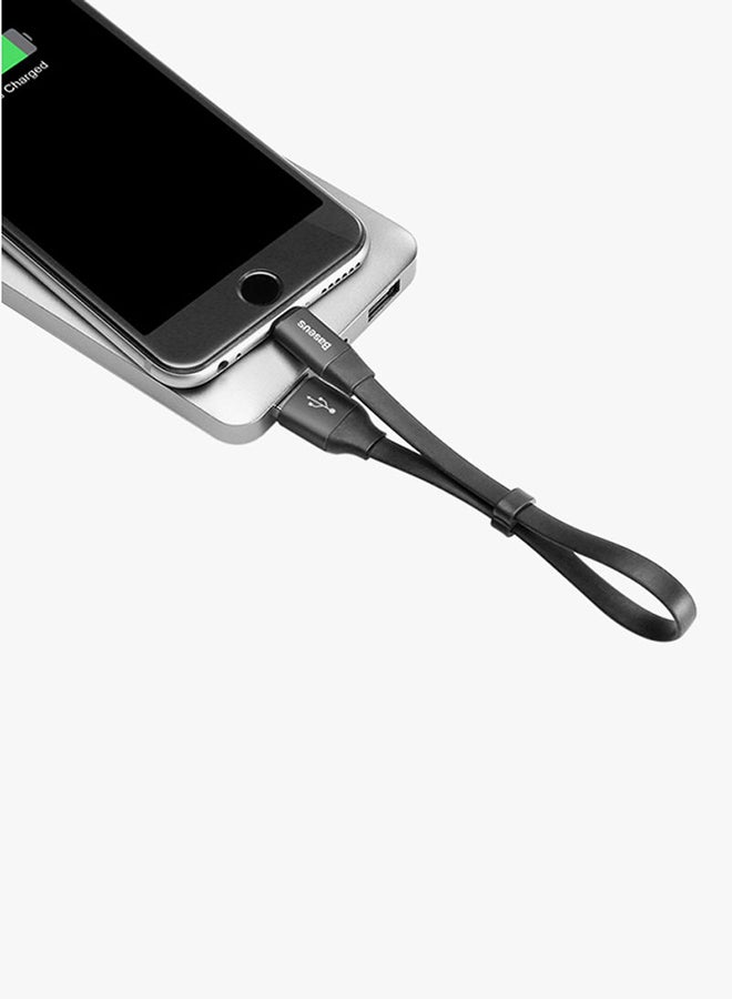 Baseus Nimble USB-A to Lightning Flat Cable 23cm- Ultra Portable iPhone/iPad/AirPods Charge Sync Cable for iPhone 13, 12, 11, 11 Pro, 11 Pro Max, XS, XS Max, XR, X, 8SE/8/8 Plus and More Black - Image 5