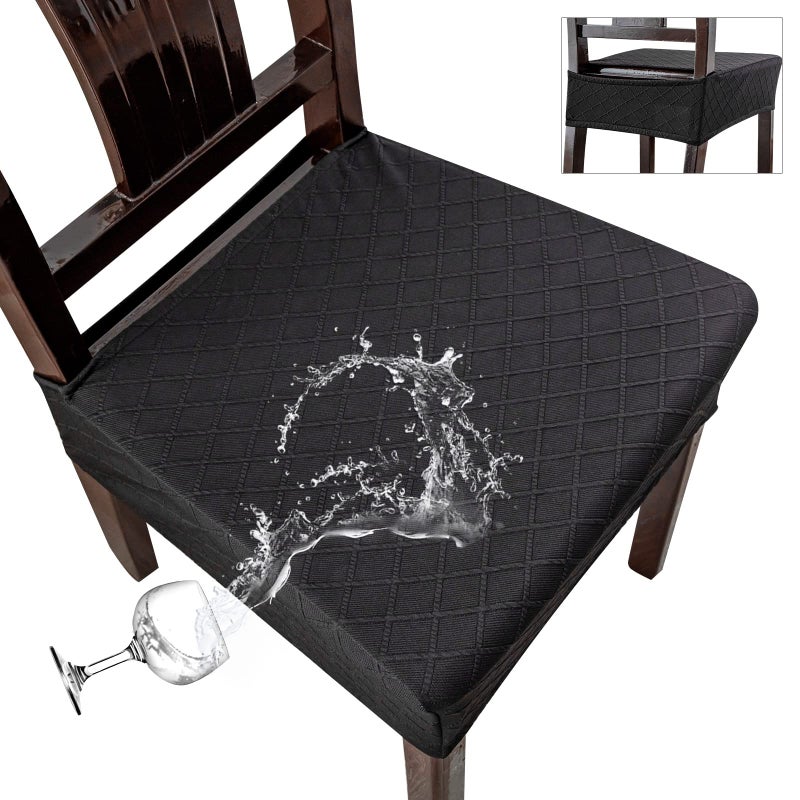 Genina Waterproof Seat Covers for Chairs Seat Covers for Dining Room Chair Slipcovers Kitchen Chair Covers Dining Chair Covers