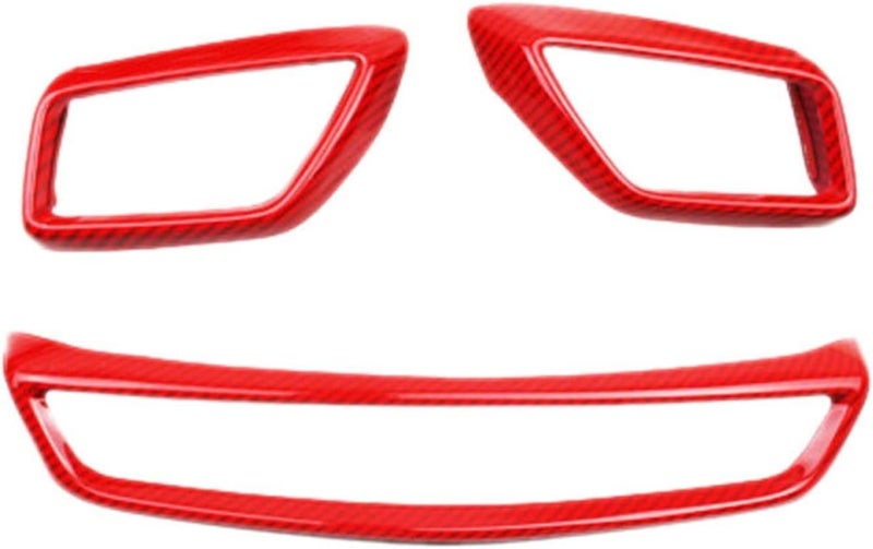 QASULER Carbon Fiber Style Car Dashboard Air Outlet Vent Trim - Image 2