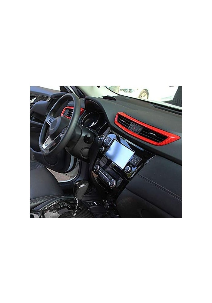 QASULER Carbon Fiber Style Car Dashboard Air Outlet Vent Trim - Image 4