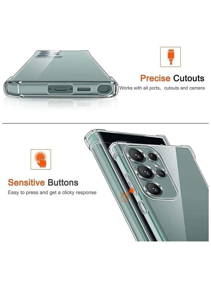 Samsung Galaxy S25 Ultra 5G Cover Case soft TPU Transparent  Back Protective Case Shock Absorbent Reinforced Bumper Corners Clear Case for S25 Ultra Clear 5G  - Image 4