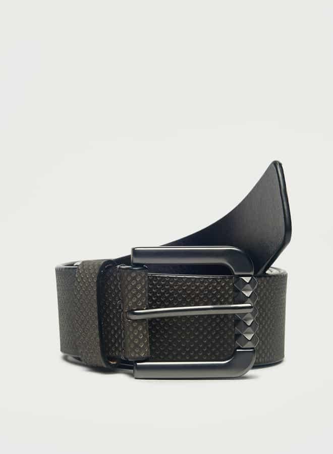 Ecko Unltd. Ecko Textured Leather Belt with Pin Buckle Closure - Image 1