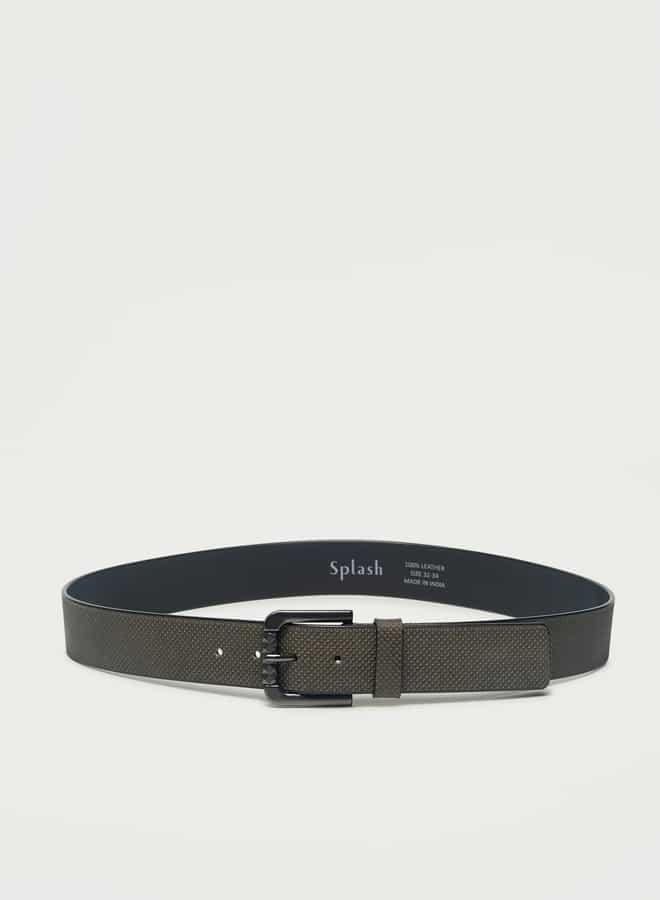 Ecko Unltd. Ecko Textured Leather Belt with Pin Buckle Closure - Image 3