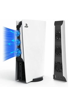 مروحة تبريد PS5 ، ومبرد PS5 مع 3 مراوح صامتة مطورة ومنفذ USB للتحكم في إصدار رقمي / قرص مضغوط