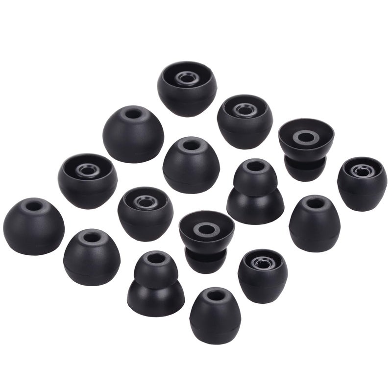 luakesa Replacement Eartips Silicone Earbuds Tips Buds Ear Set Accessories for Beats Flex Wireless Headphones,8 Pairs (Black) - Image 1
