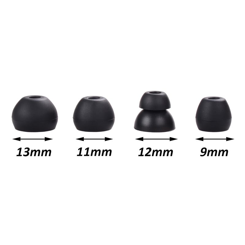 luakesa Replacement Eartips Silicone Earbuds Tips Buds Ear Set Accessories for Beats Flex Wireless Headphones,8 Pairs (Black) - Image 3
