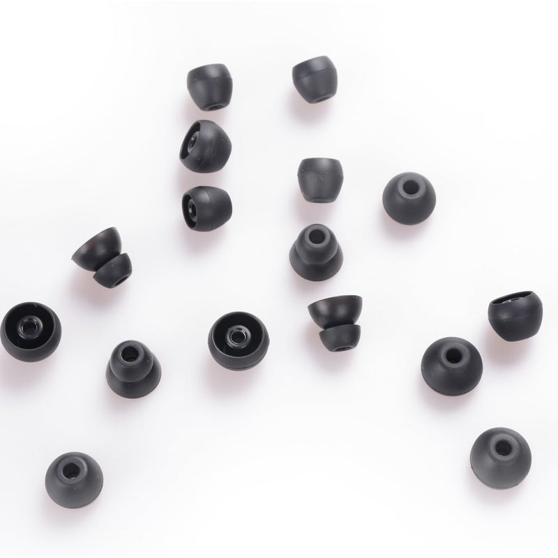 luakesa Replacement Eartips Silicone Earbuds Tips Buds Ear Set Accessories for Beats Flex Wireless Headphones,8 Pairs (Black) - Image 5