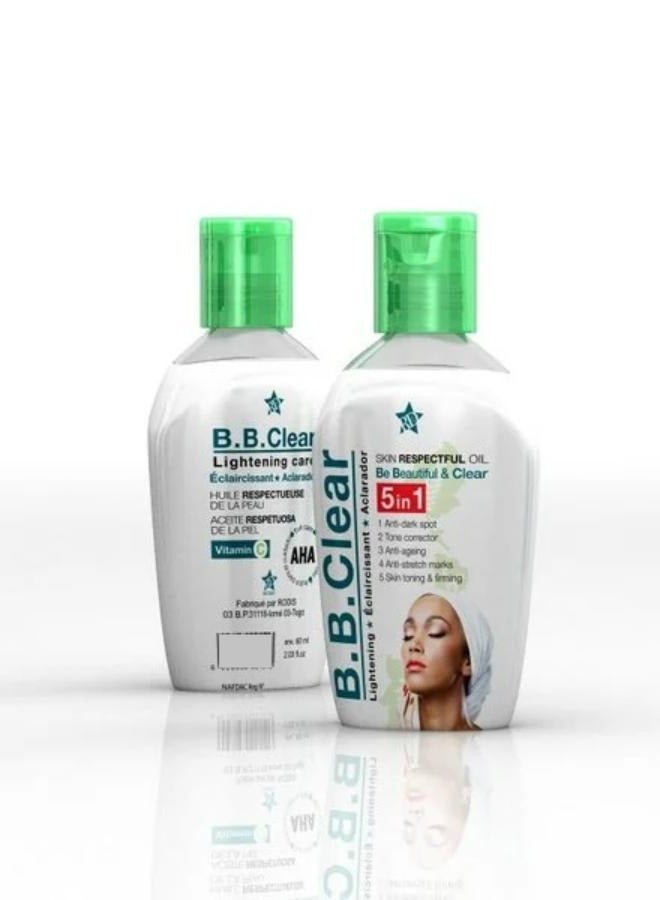 B.B.clear Lightening Skin Respectful Oil 60 ML - Image 1