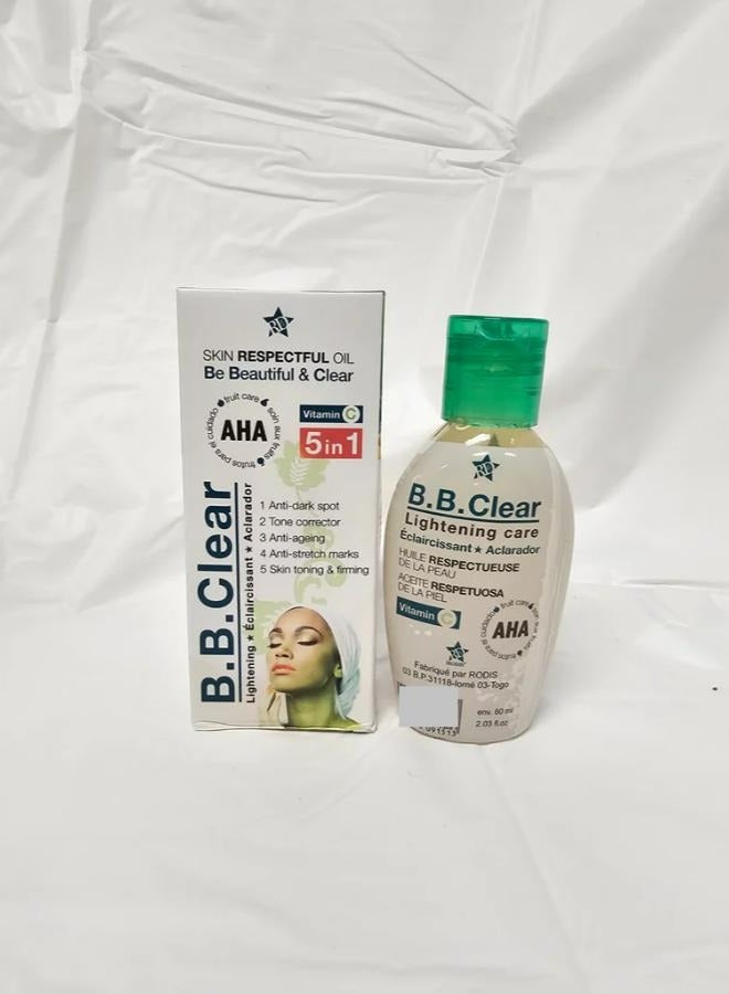 B.B.clear Lightening Skin Respectful Oil 60 ML - Image 2