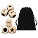 KFHENSOMR 6Pcs Left Right Center Game Dice 12 Inch Fun Left Right Roll Dice Game Set Lotus Wood Dices with Drawstring Bag Wooden Dices Accessorie Easy to Store and Carry Around for Travel - Image 2