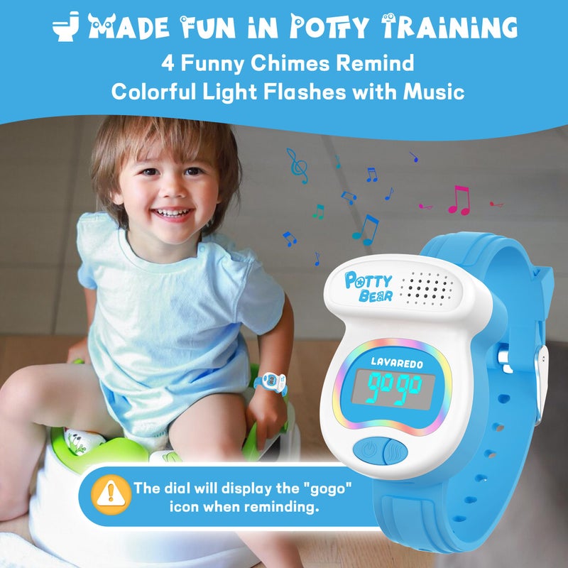 A ALPS Kids Watch Potty Training Watches for Boys and Girls, Potty Timer Toilet Shape and LED Colorful Lights, Music Reminds Kids It's Time to Go to The Bathroom Fun Gift for Moms and Toddlers - Image 3